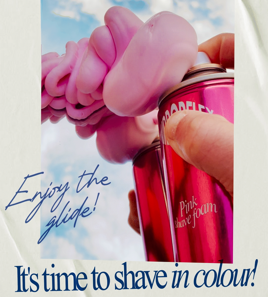 A colorful shaving experience