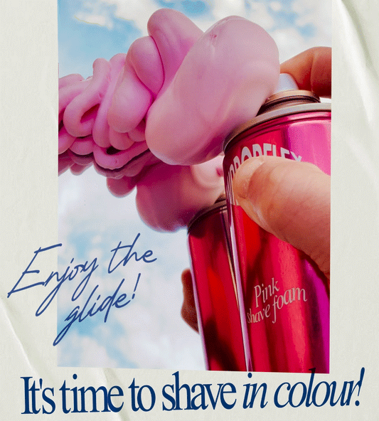 A colorful shaving experience